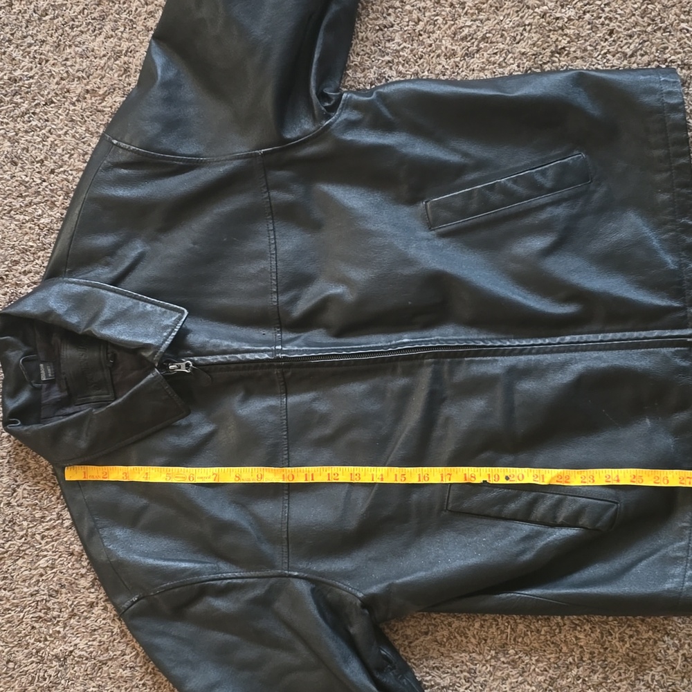 Men's Geniune Black Leather Vintage Jacket - Picture 14 of 14